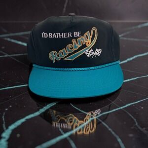 Attractive Headwear Racing Trucker Hat Mens OSFA Rope Snapback